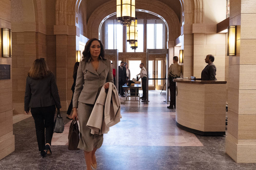 PEARSON -- Pictured: Gina Torres as Jessica Pearson -- (Photo by: Isabella Vosmikova/USA Network)