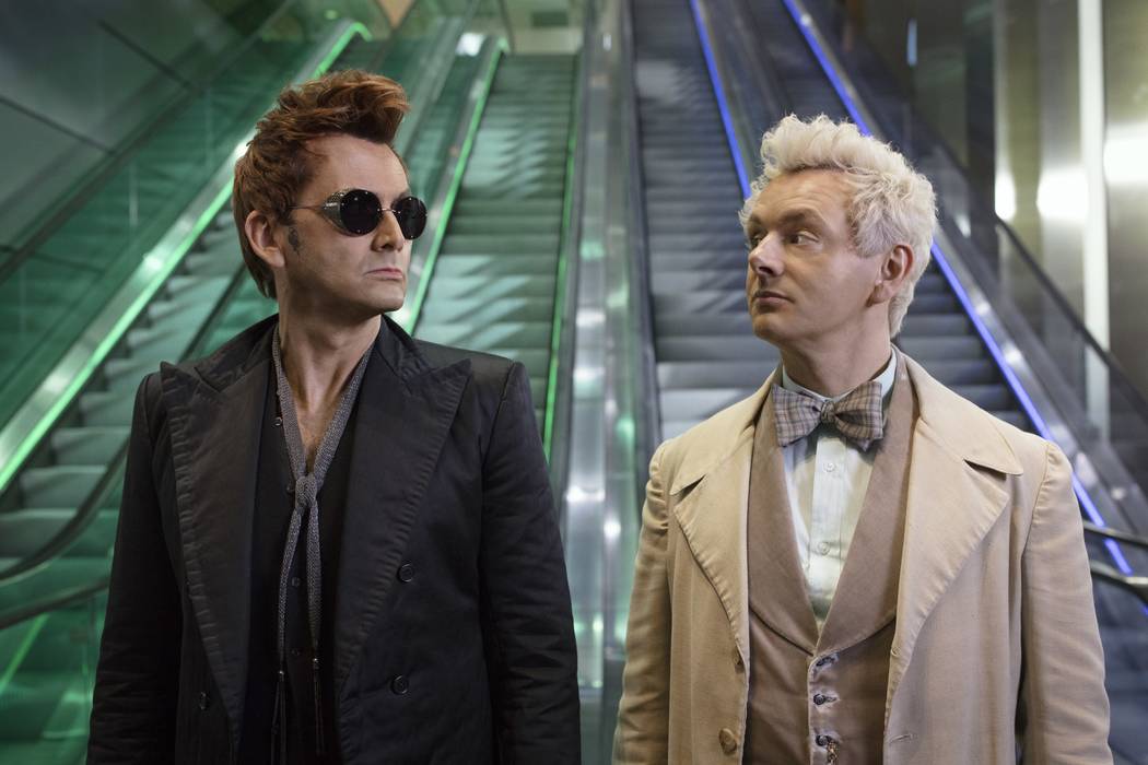 David Tennant and Michael Sheen star in "Good Omens." (Sophie Mutevelian/Amazon)