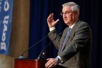 Indiana Governor Eric Holcomb is seen at the Indiana Statehouse in Indianapolis, Wednesday, May ...