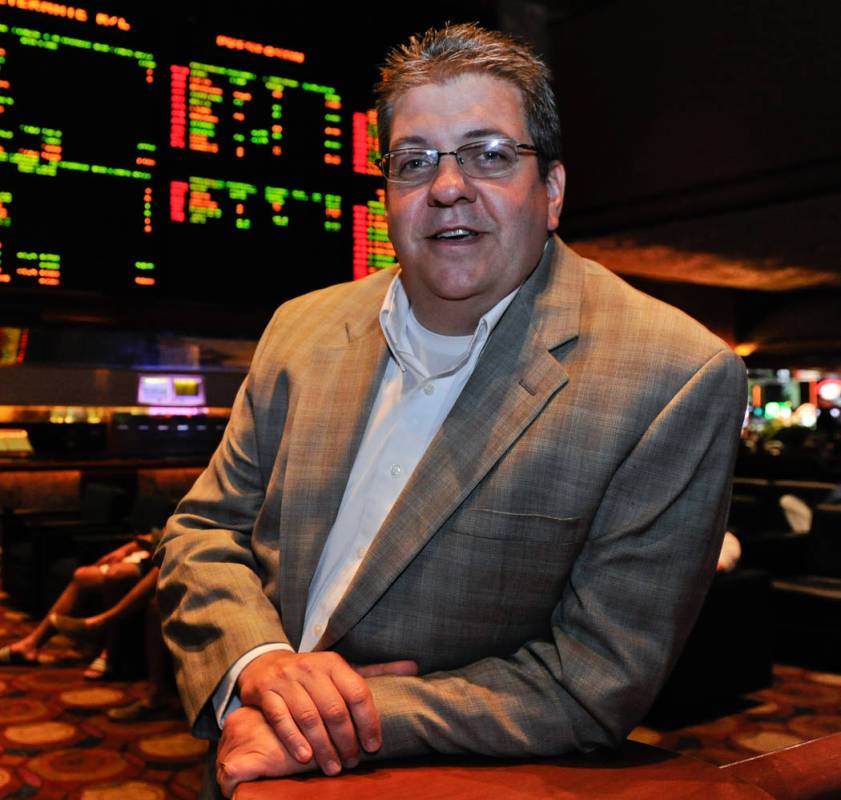 MGM Resorts Sports Book Director Jay Rood poses for a portrait in the Race & Sports Book at the ...