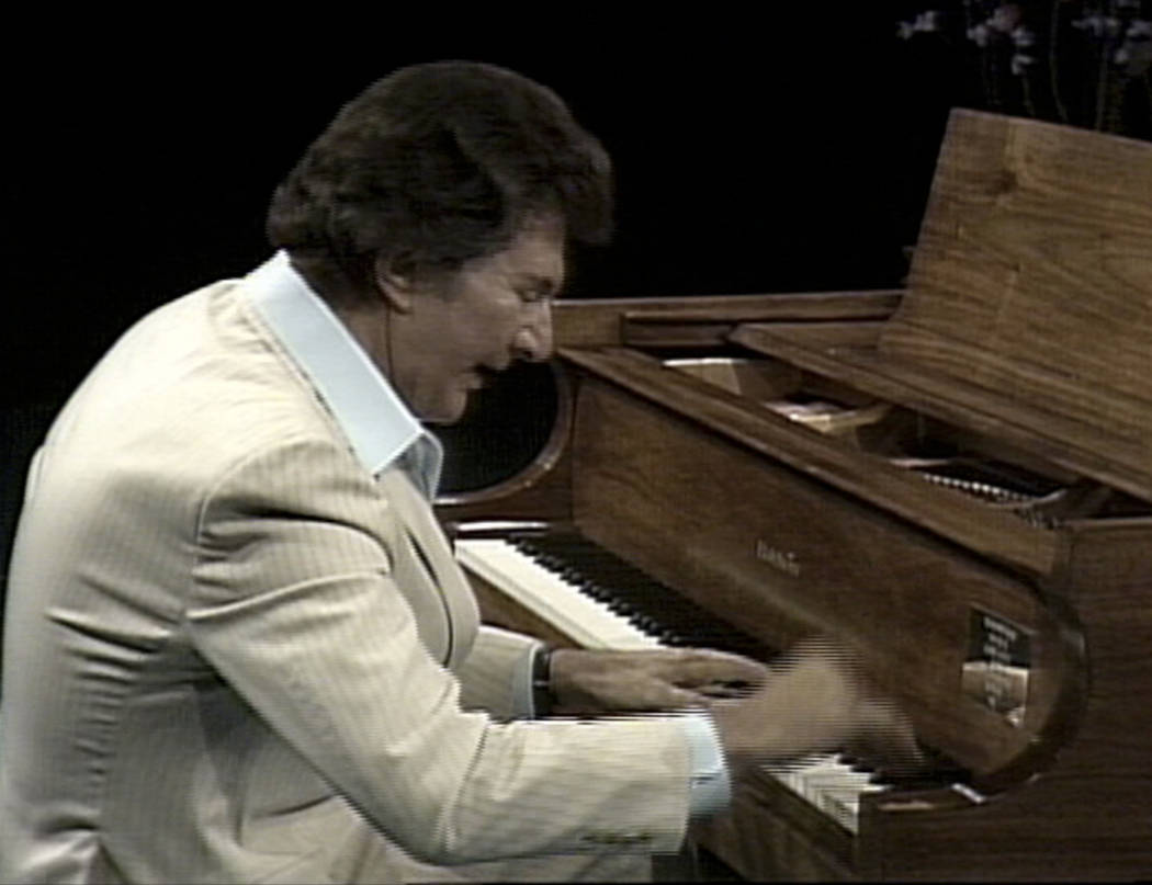 Entertainer Liberace performs during a Las Vegas PBS, Channel 10 event. (Vegas PBS archives)