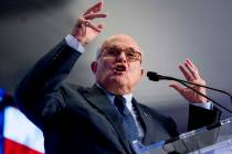 In this May 5, 2018, file photo, Rudy Giuliani, an attorney for President Donald Trump, speaks ...