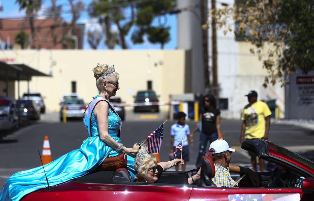 Ms. Senior United States Nicole Duffel participates in the Helldorado Parade along Fourth Stree ...