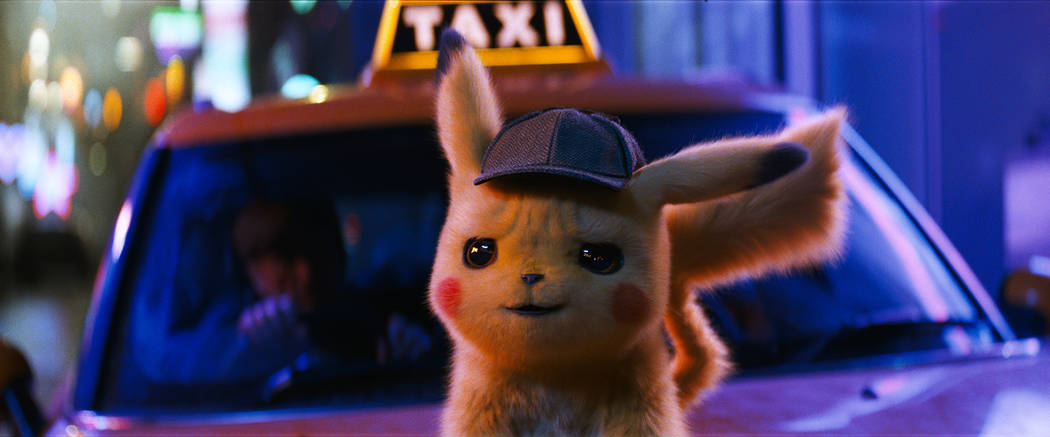 This image released by Warner Bros. Pictures shows the character Detective Pikachu, voiced by R ...