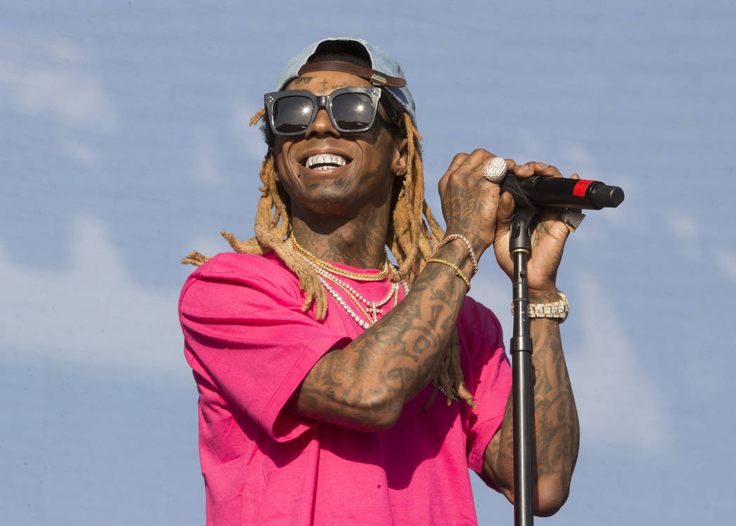 FILE - In a June 16, 2018 file photo, Lil Wayne performs on Day 3 of the 2018 Firefly Music Fes ...