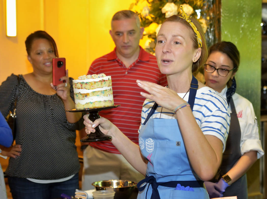 Chef Christina Tosi of Milk Bar is shown during a pastry-making demonstration at Rose. Rabbit. ...