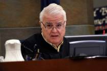 District Judge Douglas Smith presides over a penalty hearing at the Regional Justice Center on ...