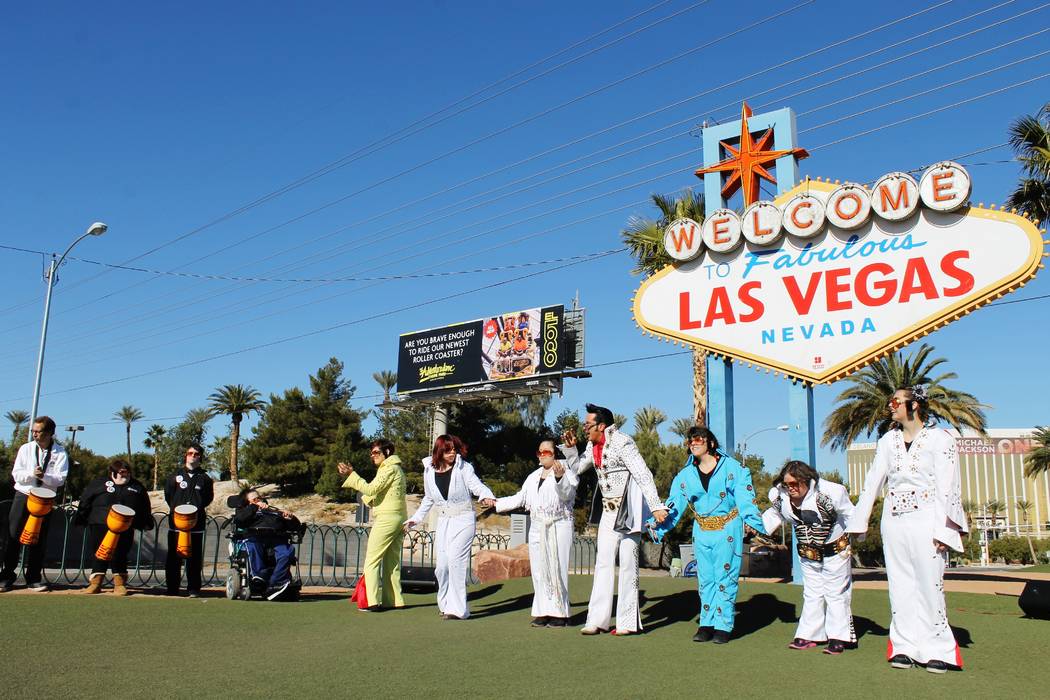 Jesse Garon, the official Elvis of Las Vegas performed Jan. 8, 2015, at the Welcome to Fabulous ...
