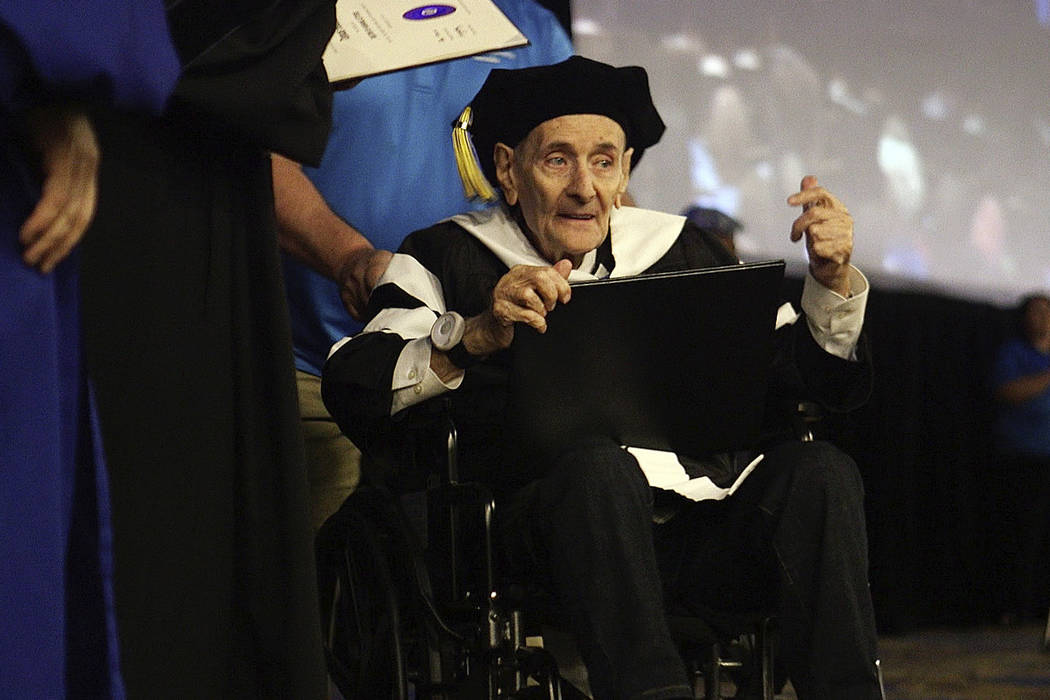 Holocaust survivor Martin Ackerman receives an honorary doctorate of humane letters from Touro ...