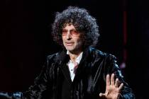 In this April 14, 2018 file photo, Howard Stern speaks at the 2018 Rock and Roll Hall of Fame I ...