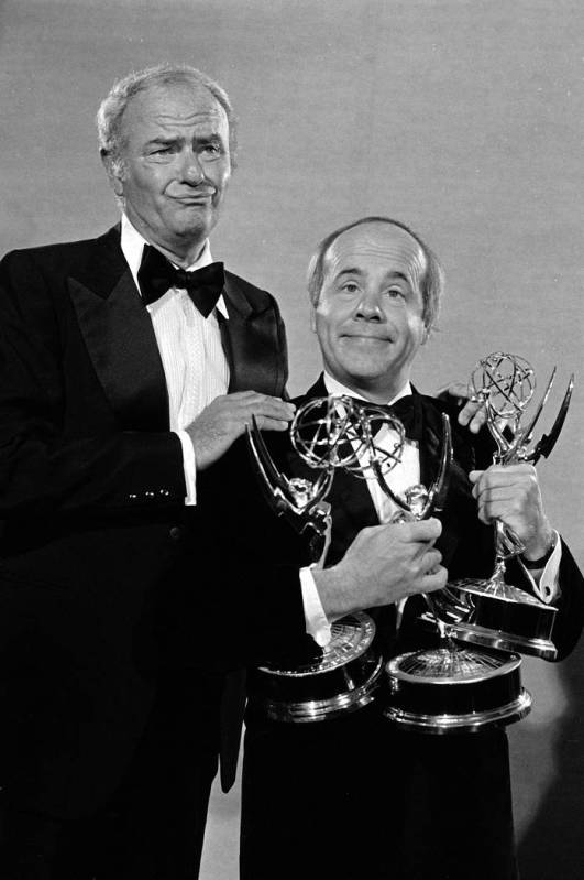 FILE - In this Sept. 18, 1978 file photo, comedians Harvey Korman, left, and Tim Conway show of ...