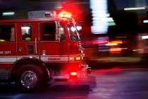 A fire engine races to the scene of an emergency. (Getty Images)