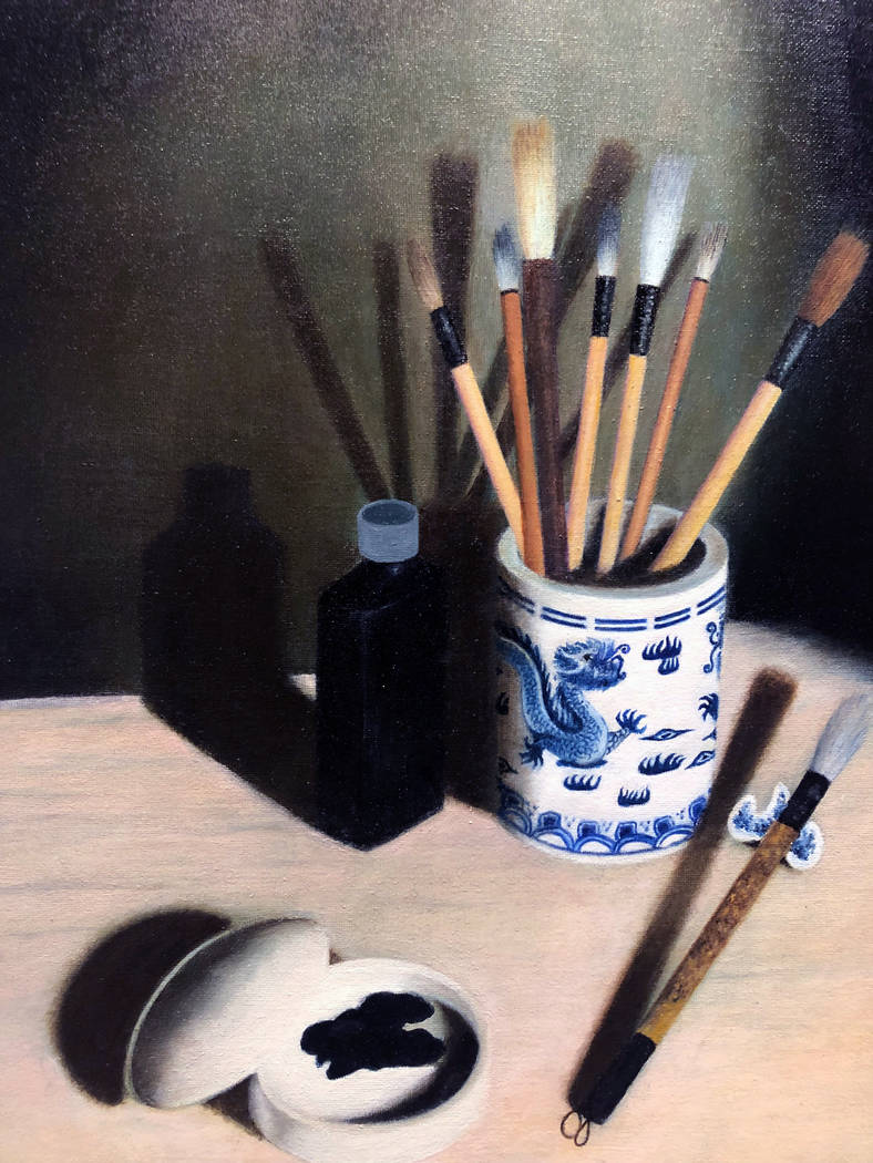 “The Brushes” by Tet Tran, Oil Painting, 2019. From the College of Southern Nevada's “201 ...