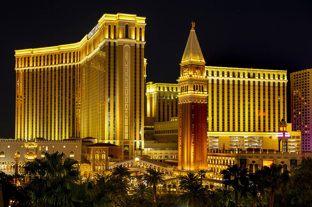 The Venetian on the Las Vegas Strip. (L.E. Baskow/Las Vegas Review-Journal) @Left_Eye_Images