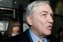Conrad Black, who was found guilty of obstruction of justice and other charges, leaves with his ...