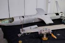 In this undated photograph obtained by The Associated Press, a UAV-X drone flown by Yemen's Hou ...