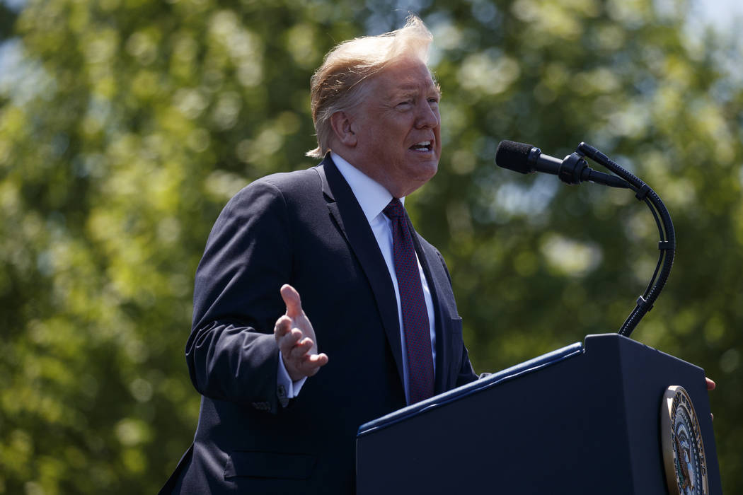 President Donald Trump speaks at the 38th Annual National Peace Officers' Memorial Service at t ...