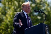 President Donald Trump speaks at the 38th Annual National Peace Officers' Memorial Service at t ...