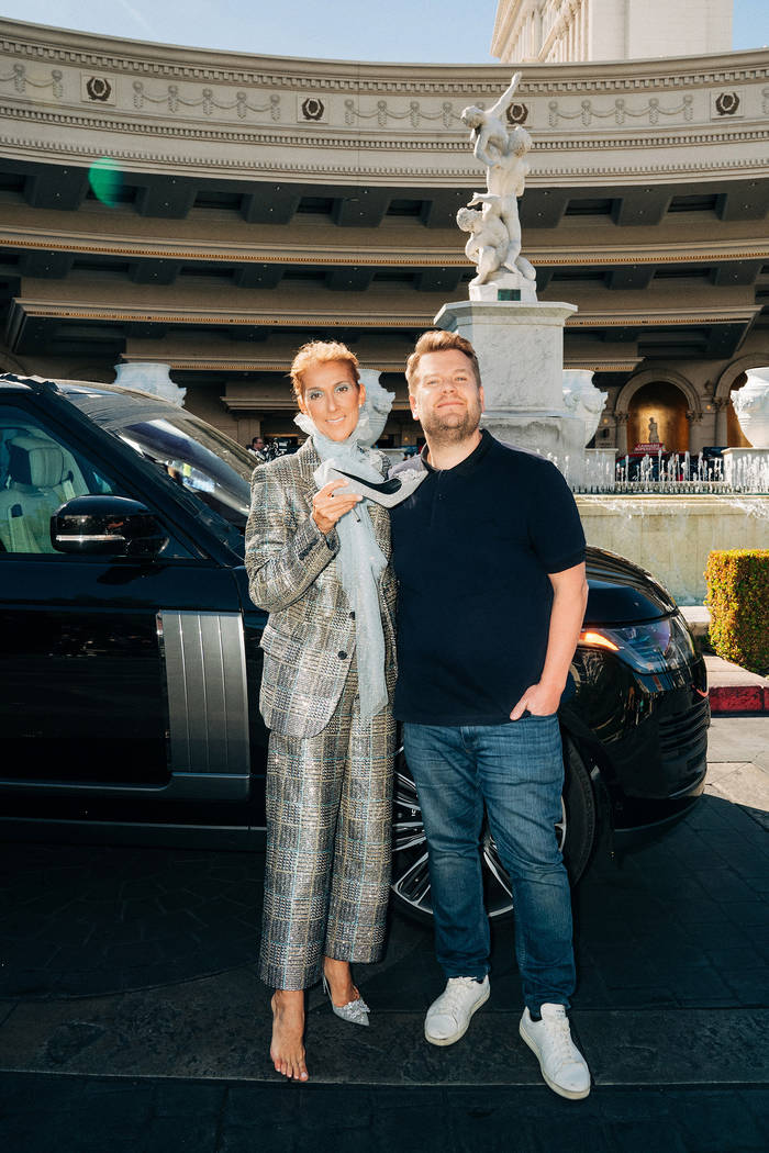 Carpool Karaoke with Celine Dion on The Late Late Show with James Corden. Photo: Terence Patric ...