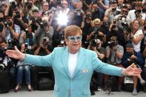 Singer Elton John poses for photographers at the photo call for the film 'Rocketman' at the 72n ...