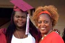 This undated photo provided by the Turner family shows Pamela Turner, right, with her daughter ...