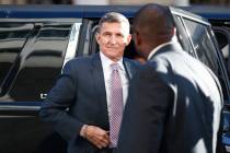 President Donald Trump's former national security adviser Michael Flynn arrives Dec. 18, 2018, ...