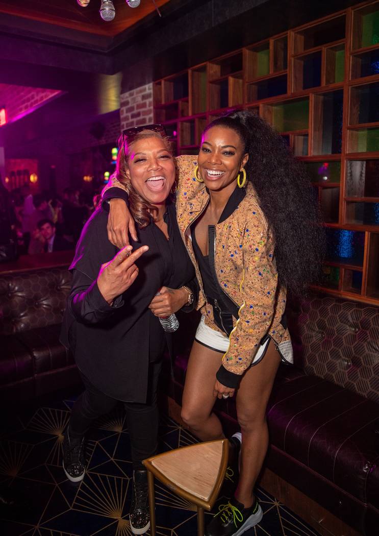 Queen Latifah and Gabrielle Union attend the "Metamorphosis" after party at On The Record Speak ...