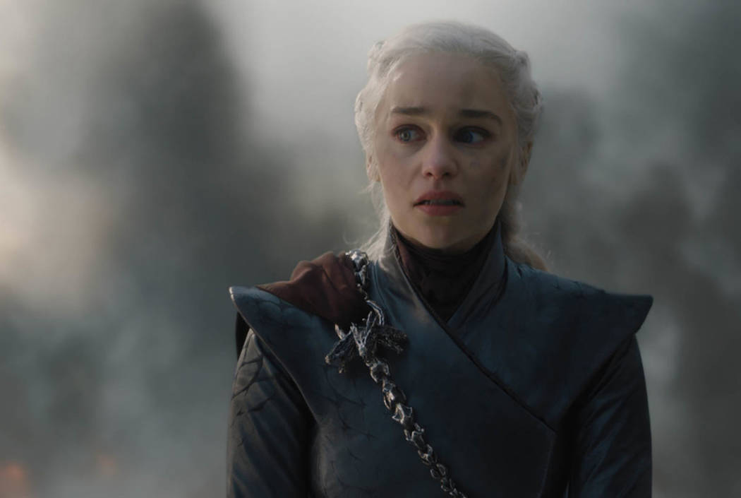 Emilia Clarke in a scene from "Game of Thrones." (HBO via AP)