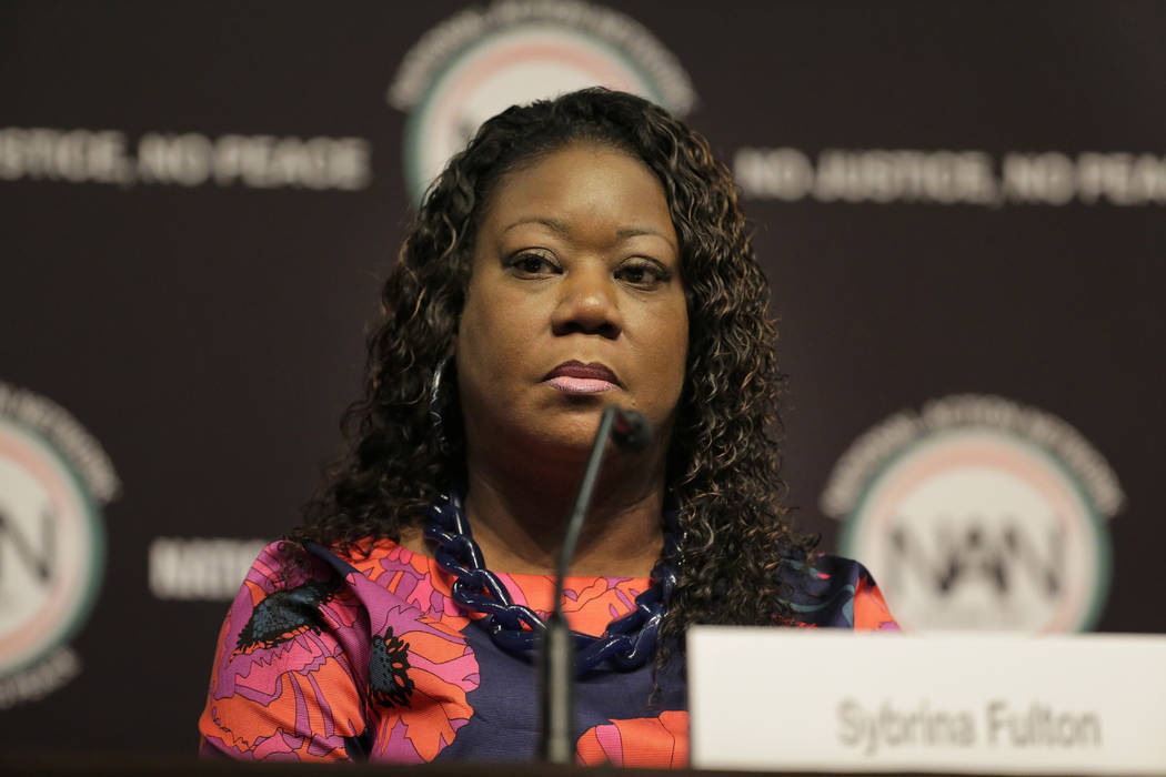 FILE - In this April 3, 2019 photo, Sybrina Fulton participates in a panel at the National Acti ...