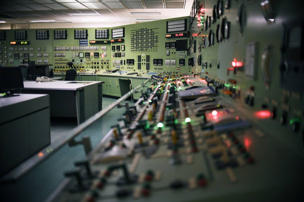 This April 29, 2019 photo shows the abandoned control room, no longer in operation at Vermont Y ...