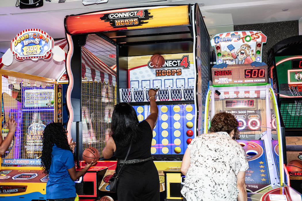Guests play games at Arcade City in Las Vegas. (Arcade City)