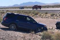 A 75-year-old man died in a crash on Interstate 15 near the Las Vegas Motor Speedway, Tuesday m ...