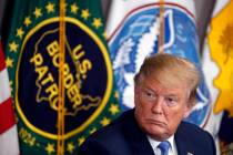 President Donald Trump participates April 5, 2019, in a roundtable on immigration and border se ...