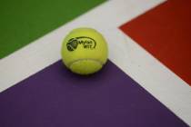 July 21, 2017 - Washington D.C, USA - A World Team Tennis ball on the court at the Smith Center ...