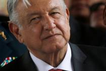 FILE - In this April 29, 2019 file photo, Mexican President Andrés Manuel López Obrad ...