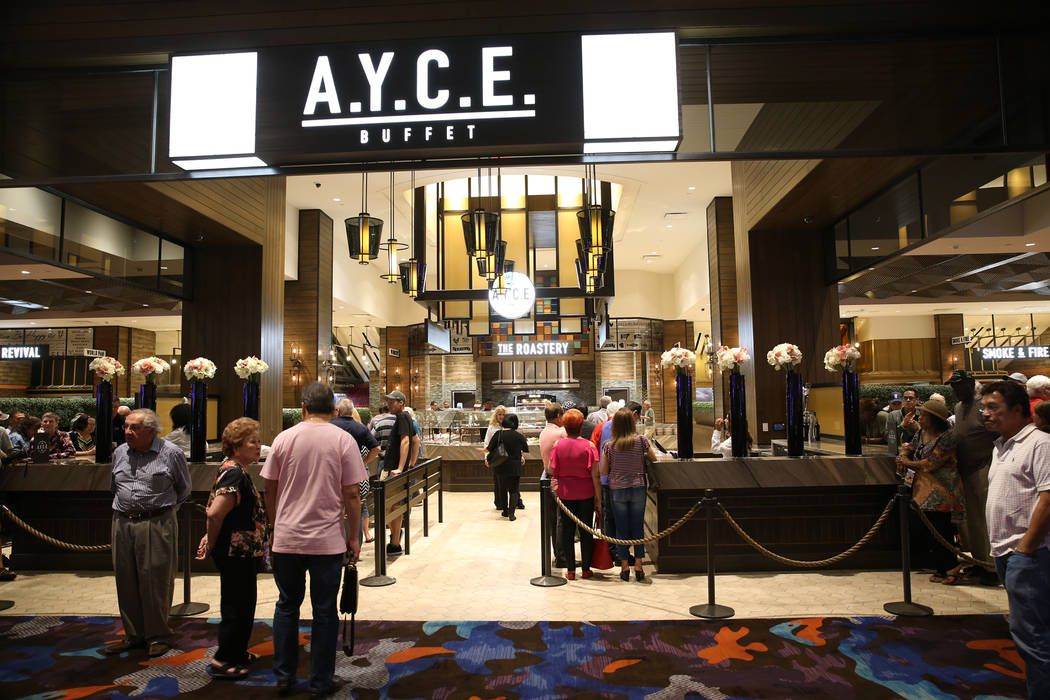 A.Y.C.E. Buffet inside the renovated Palms hotel-casino floor in Las Vegas, Thursday, May 17, 2 ...