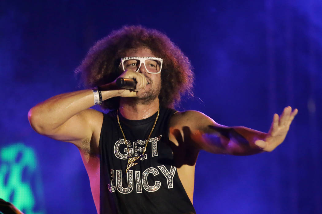 American rapper Redfoo performs during a concert Saturday, Oct 24, 2015, in Yangon, Myanmar. Re ...