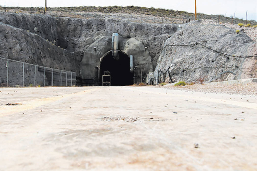 The north portal of the Yucca Mountain exploratory tunnel. (Sam Morris/Las Vegas Review-Journal ...