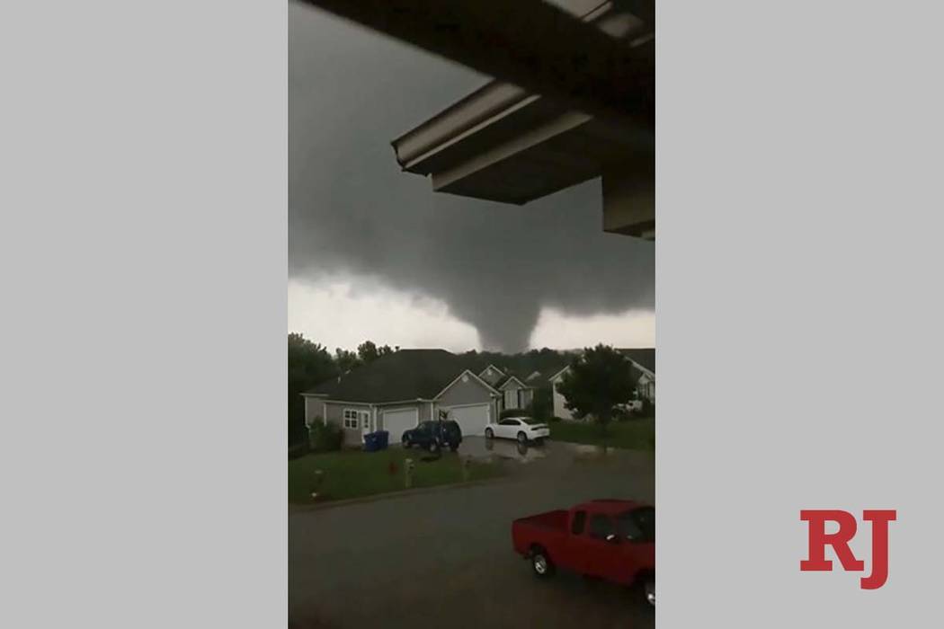 A deadly tornado struck Carl Junction, Missouri, on Wednesday, May 22, 2019. (Chris Higgins/Twi ...