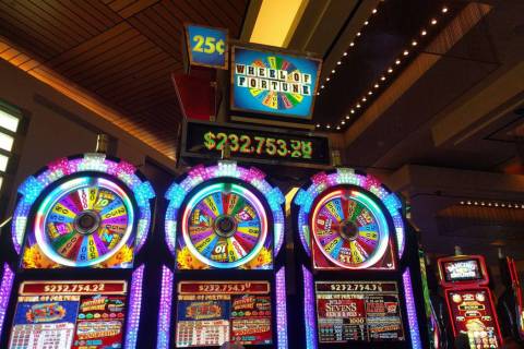 IGT's 25-cent progressive "Wheel of Fortune" game. (Las Vegas Review-Journal)