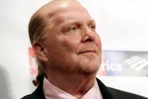 FILE - In this Wednesday, April 19, 2017, file photo, chef Mario Batali attends an awards event ...