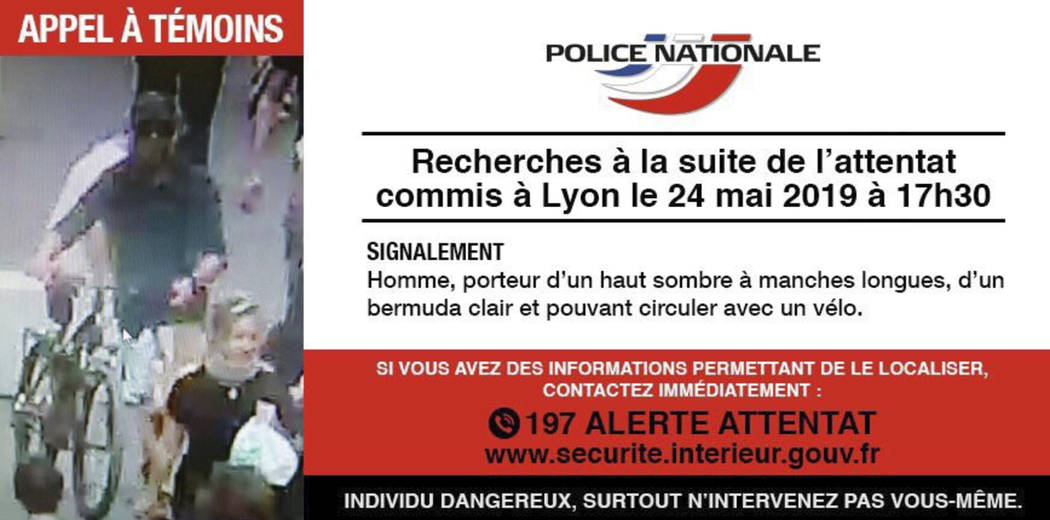 In this May 24, 2019 screen grab taken from the French police website - an image and descriptio ...