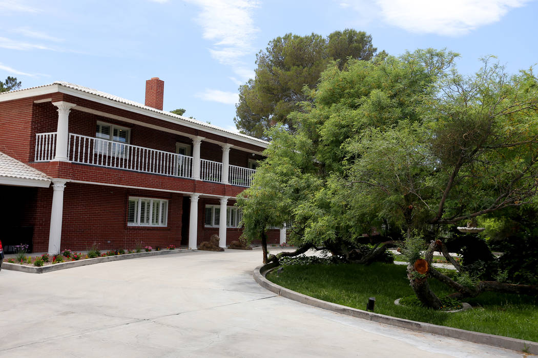 The former house of Jerry Lewis in Las Vegas, Wednesday, May 15, 2019. (Rachel Aston/Las Vegas ...