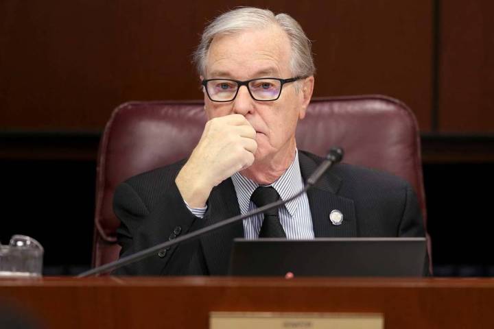 Sen. David Parks, D-Las Vegas, in the Legislative Building in Carson City Wednesday, Feb. 6, 20 ...