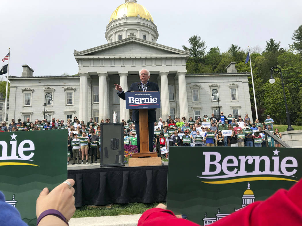 Presidential hopeful Sen. Bernie Sanders held his first home state rally of his 2020 campaign o ...