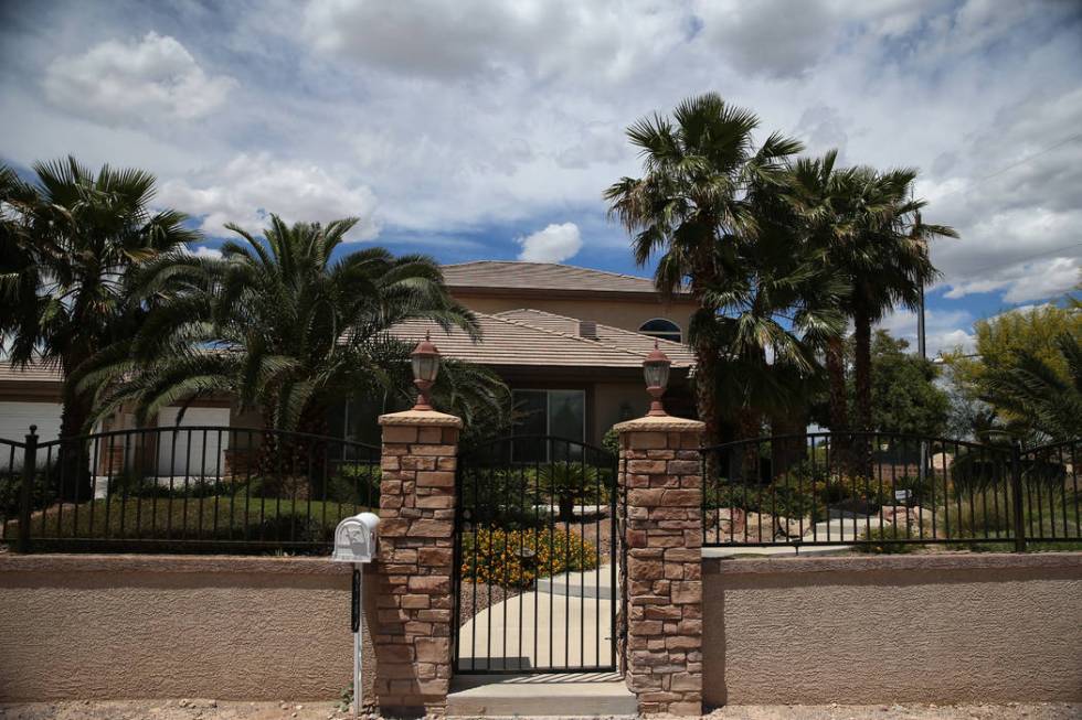 The home at 5870 W. Oquendo Road in Las Vegas, Tuesday, May 28, 2019. (Erik Verduzco / Las Vega ...