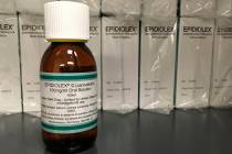 FILE - This May 23, 2017 file photo shows GW Pharmaceuticals' Epidiolex, a medicine made from t ...
