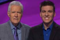 "Jeopardy!" host Alex Trebek and Las Vegas sports bettor James Holzhauer (Facebook)