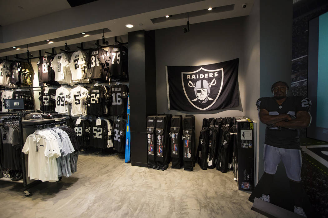 A variety of Raiders apparel and other items at The Raider Image