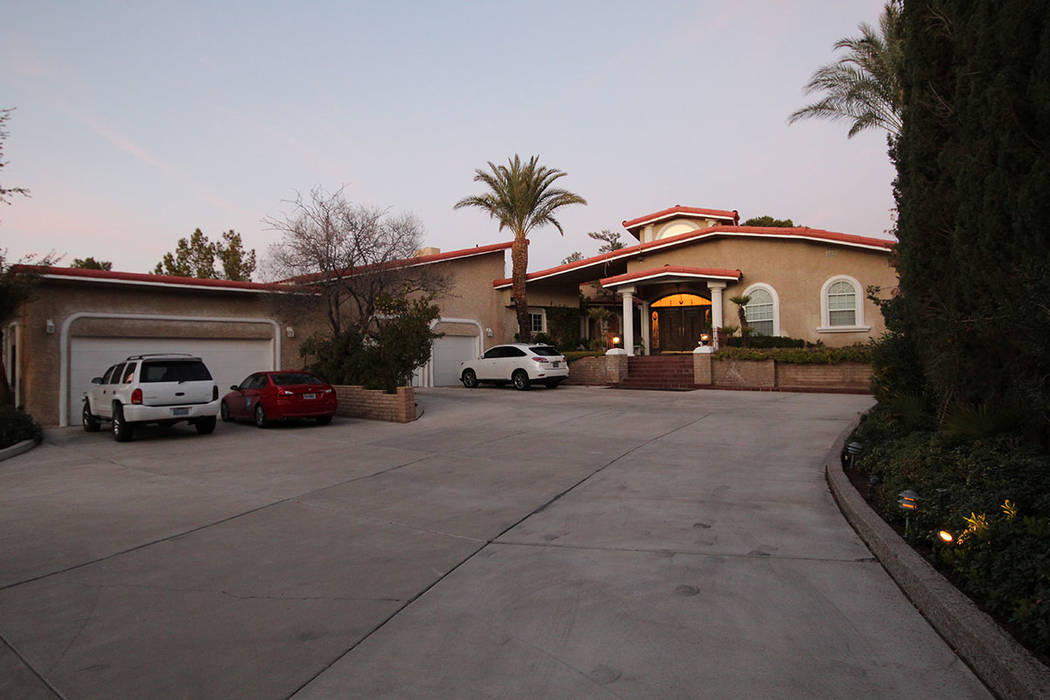 The home has two garages with room for four cars. (Mt. Charleston Realty)